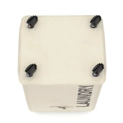 Wäschekorb auf Rollen 83L beige