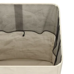 Wäschekorb auf Rollen 83L beige