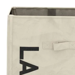 Wäschekorb auf Rollen 83L beige