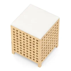 Wäschekorb Hocker Bambus VELDEN 48L natur