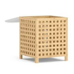 Wäschekorb Hocker Bambus VELDEN 48L natur