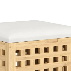 Wäschekorb Hocker Bambus VELDEN 48L natur