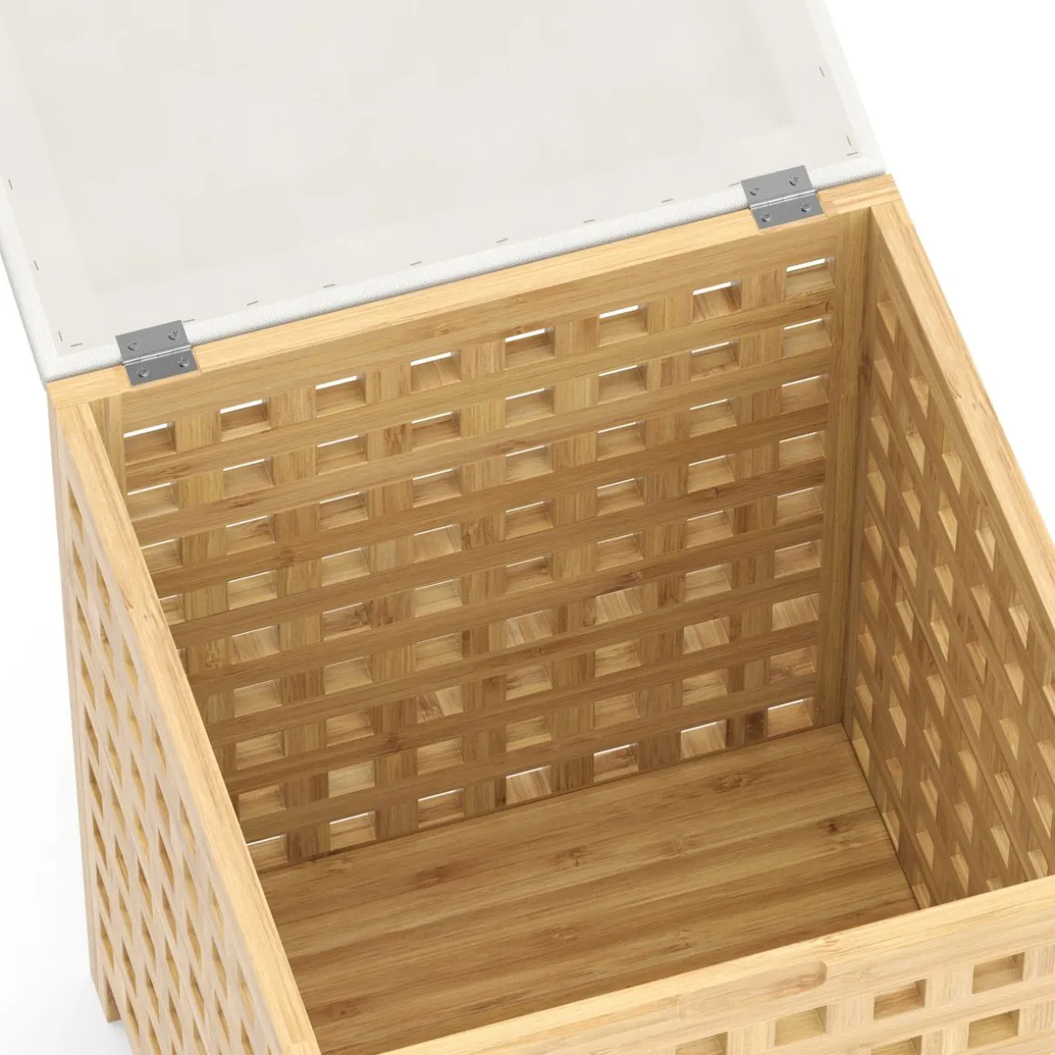 Wäschekorb Hocker Bambus VELDEN 48L natur
