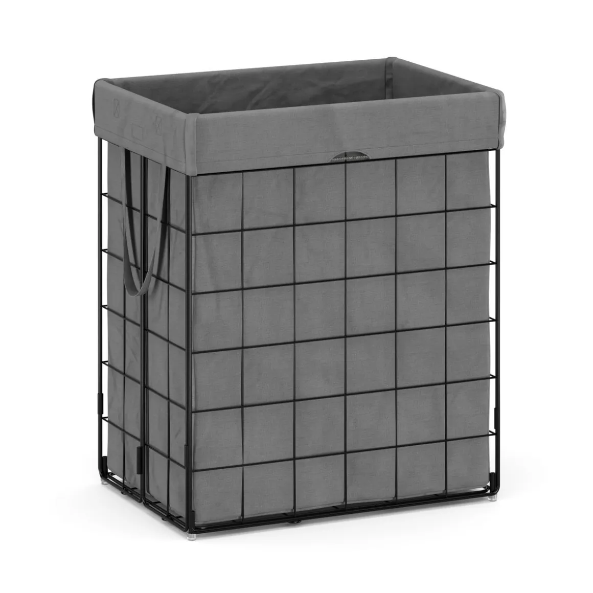 Wäschekorb Metall 1 Fach 90L grau