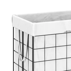 Wäschekorb Metall 1 Fach 90L weiss | GONSER.CH
