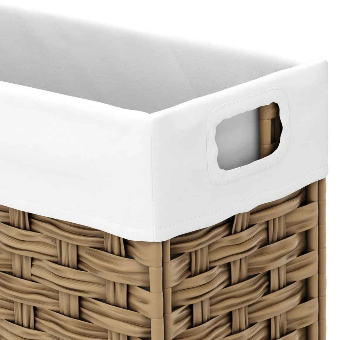 Wäschekorb Rattan 1 Fach 66L braun