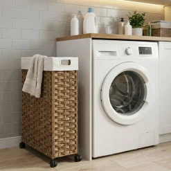 Wäschekorb Rattan 1 Fach 66L braun