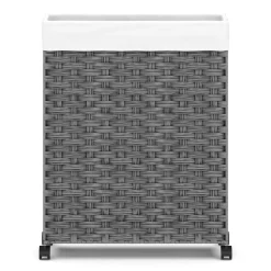 Wäschekorb Rattan 1 Fach 66L grau