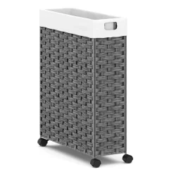 Wäschekorb Rattan 1 Fach 66L grau