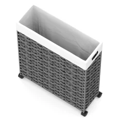 Wäschekorb Rattan 1 Fach 66L grau