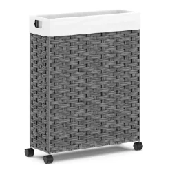 Wäschekorb Rattan 1 Fach 66L grau