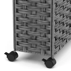 Wäschekorb Rattan 1 Fach 66L grau