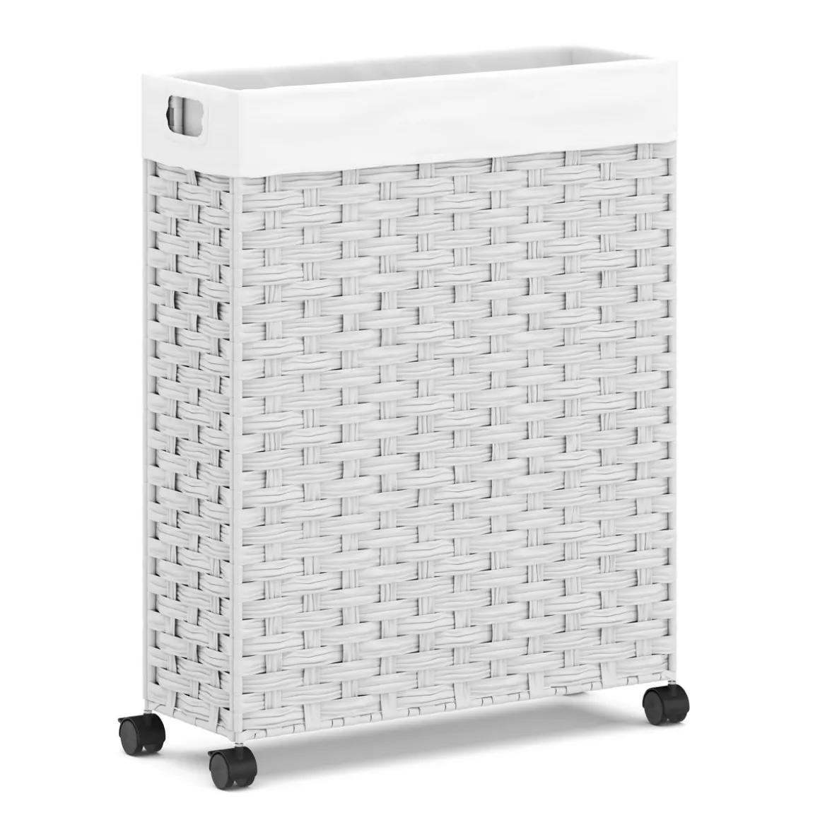 Wäschekorb Rattan 1 Fach 66L weiss