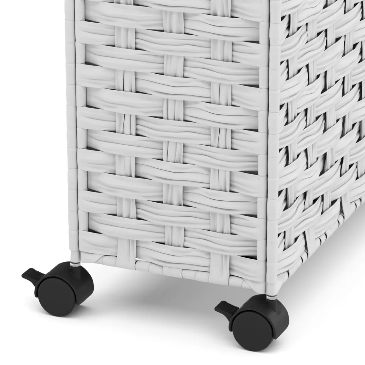 Wäschekorb Rattan 1 Fach 66L weiss