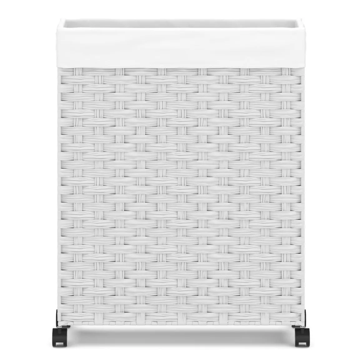 Wäschekorb Rattan 1 Fach 66L weiss