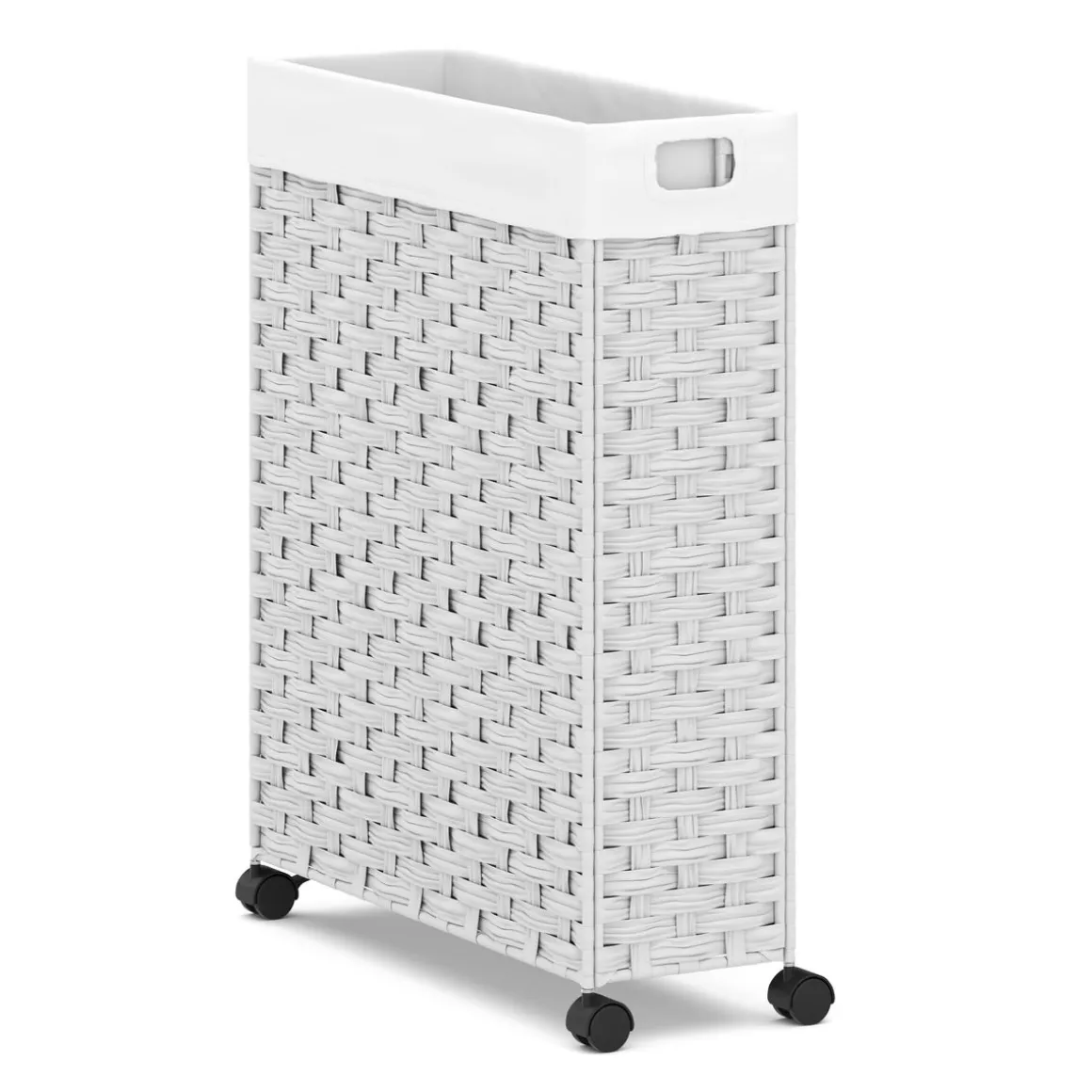 Wäschekorb Rattan 1 Fach 66L weiss