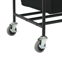 Wäschesammler 3 Fächer 138L schwarz | GONSER.CH