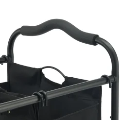 Wäschesammler 3 Fächer 138L schwarz | GONSER.CH