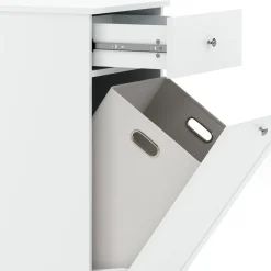 Wäscheschrank mit 1 Fach FONTANA 40 x 38 x 89 cm weiss