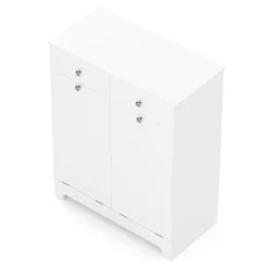 Wäscheschrank mit 2 Fächer FONTANA 78 x 38 x 89 cm weiss
