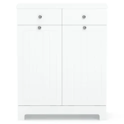 Wäscheschrank mit 2 Fächer FONTANA 78 x 38 x 89 cm weiss