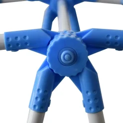 Wäscheständer 3 Etagen klappbar weiss/blau