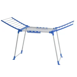Wäscheständer klappbar weiss/blau