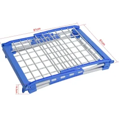 Wäscheständer klappbar weiss/blau