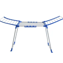 Wäscheständer klappbar weiss/blau