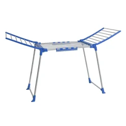 Wäscheständer klappbar weiss/blau