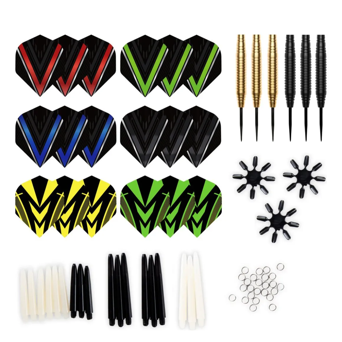 XQMAX Steeldart Set 90-teilig schwarz/bunt