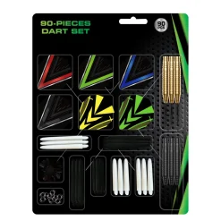 XQMAX Steeldart Set 90-teilig schwarz/bunt