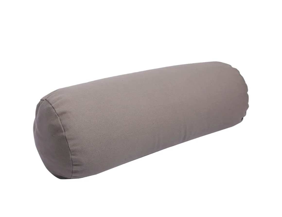 Yogakissen 23 x 63 cm grau