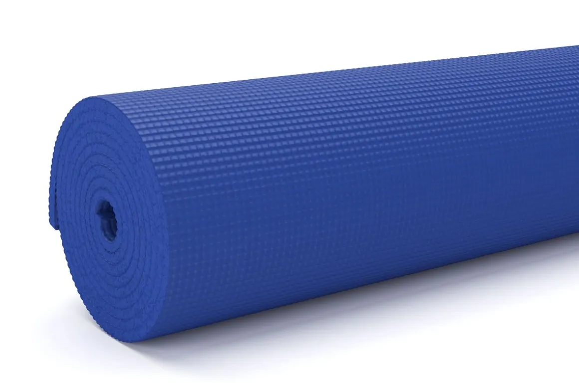Yogamatte mit Tasche blau 173 x 61 x 0.5 cm