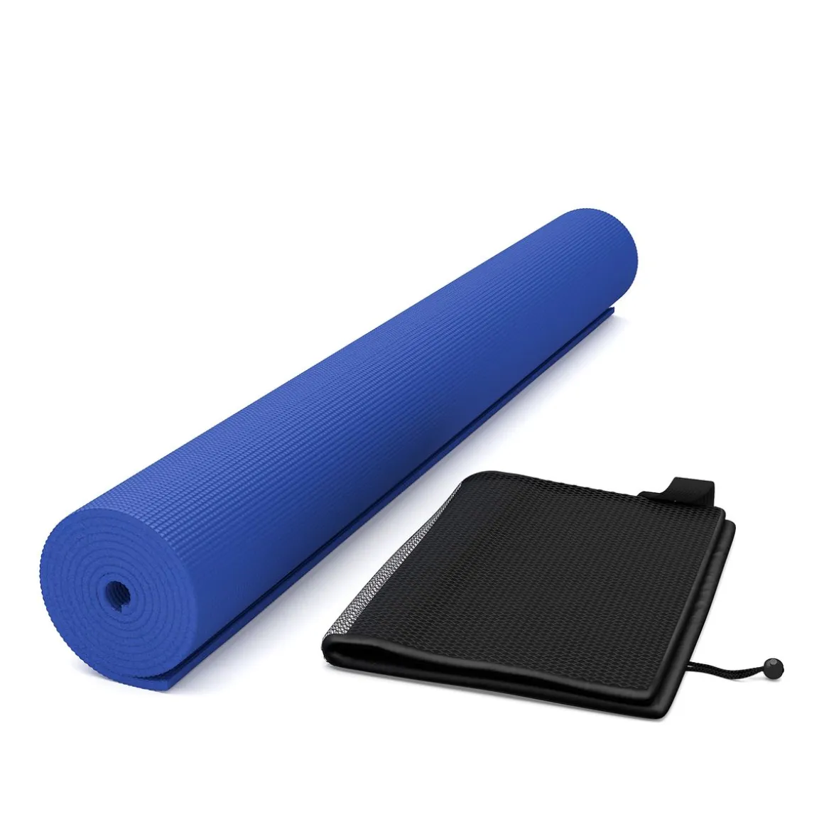 Yogamatte mit Tasche blau 173 x 61 x 0.5 cm