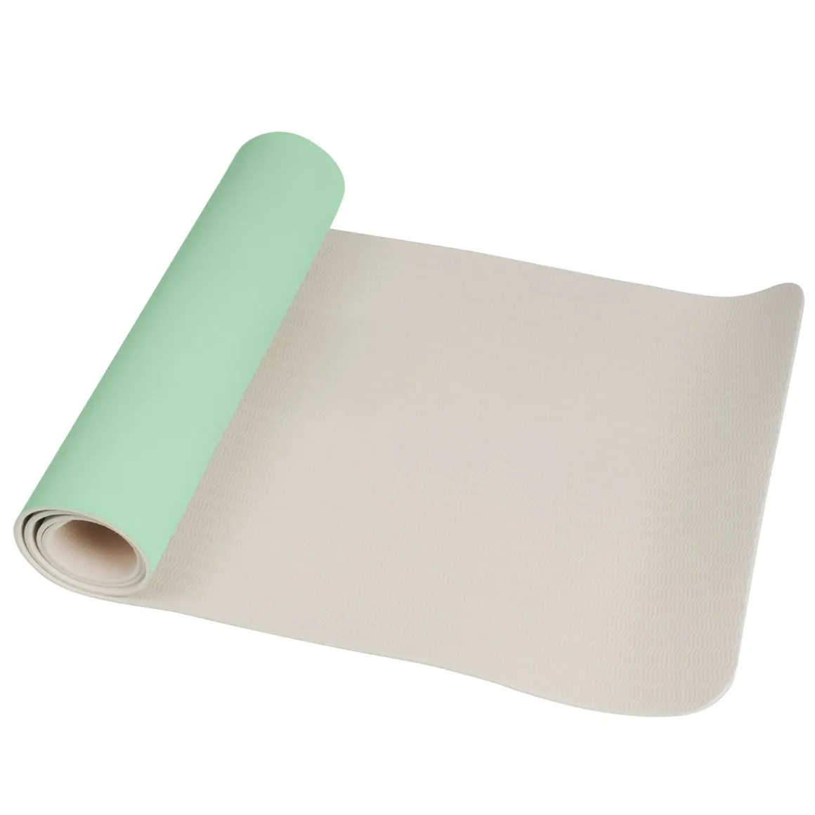 Yogamatte mit Tasche mint/beige 181 x 61 x 0.6 cm