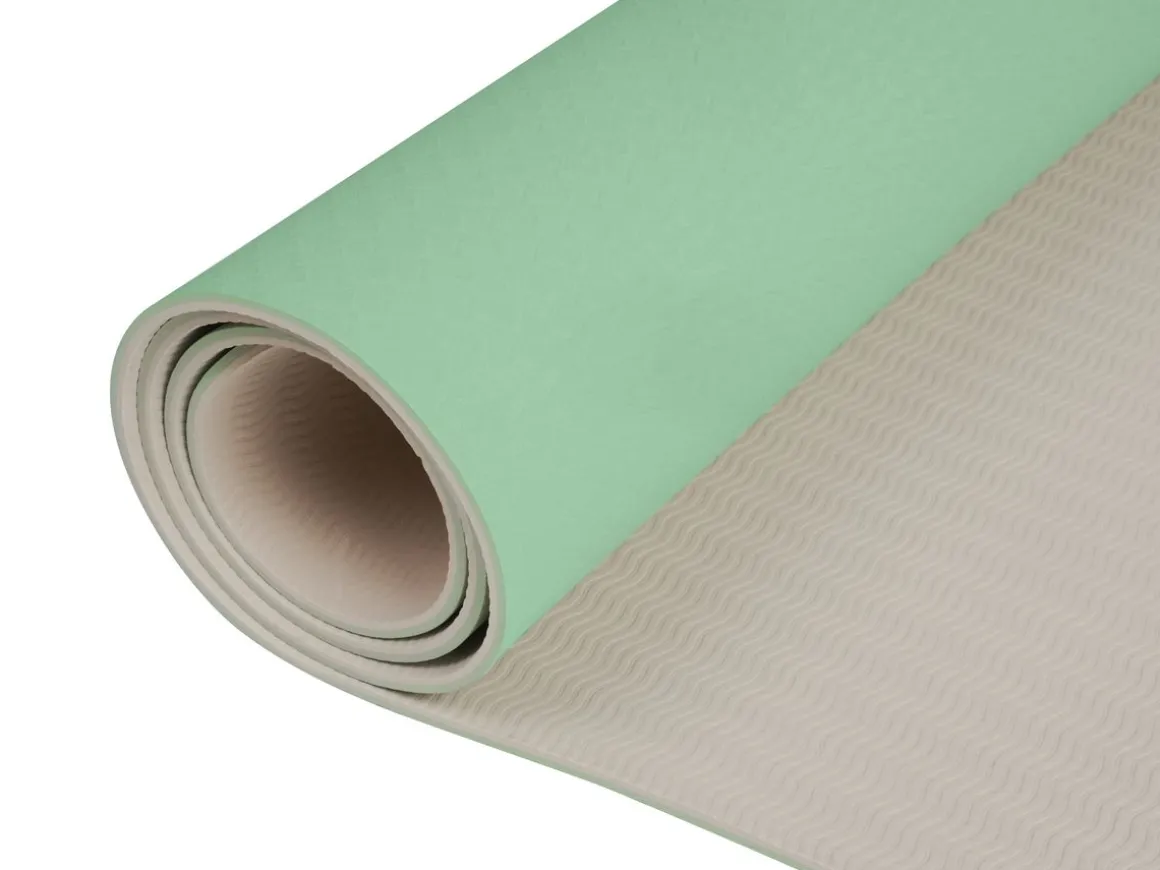 Yogamatte mit Tasche mint/beige 181 x 61 x 0.6 cm