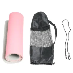 Yogamatte mit Tasche rosa/grau 181 x 61 x 0.6 cm