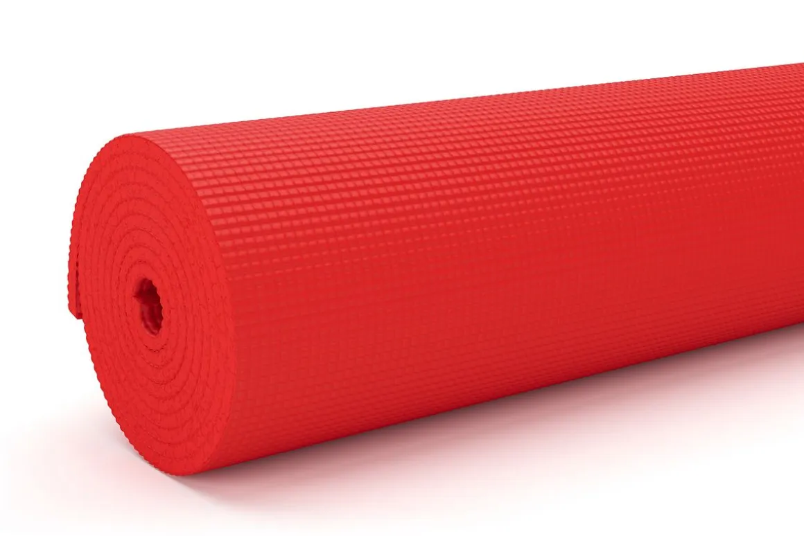 Yogamatte mit Tasche rot 173 x 61 x 0.5 cm