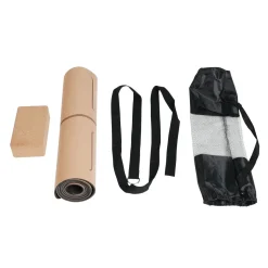 Yoga Set Kork 4-teilig braun/schwarz