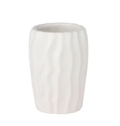 Zahnbürstenhalter Keramik 7 x 10 cm weiss