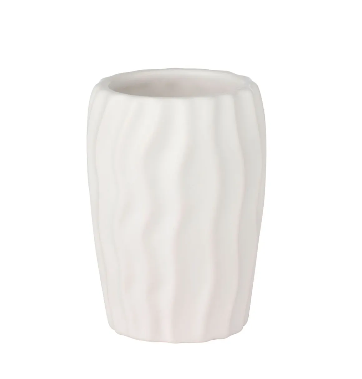 Zahnbürstenhalter Keramik 7 x 10 cm weiss