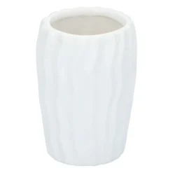Zahnbürstenhalter Keramik 7 x 10 cm weiss