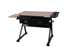 Zeichentisch mit Hocker 98 x 60 x 110 m braun/schwarz