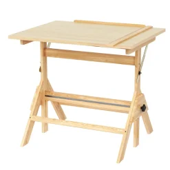 Zeichentisch verstellbar 90 x 60 x 75 - 96 cm natur