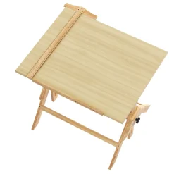 Zeichentisch verstellbar 90 x 60 x 75 - 96 cm natur