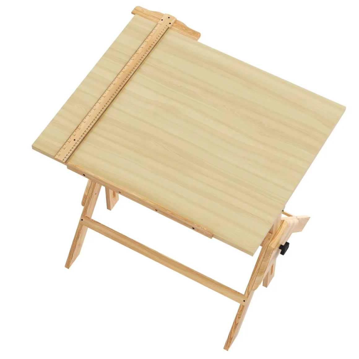 Zeichentisch verstellbar 90 x 60 x 75 - 96 cm natur