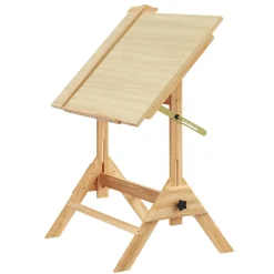 Zeichentisch verstellbar 90 x 60 x 75 - 96 cm natur