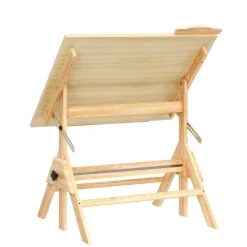 Zeichentisch verstellbar 90 x 60 x 75 - 96 cm natur