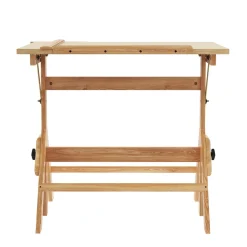 Zeichentisch verstellbar 90 x 60 x 75 - 96 cm natur